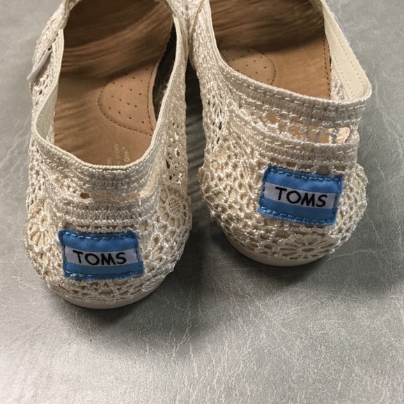 Toms Natural/Ecru Crochet Flats 8.5 - Picture 7 of 9